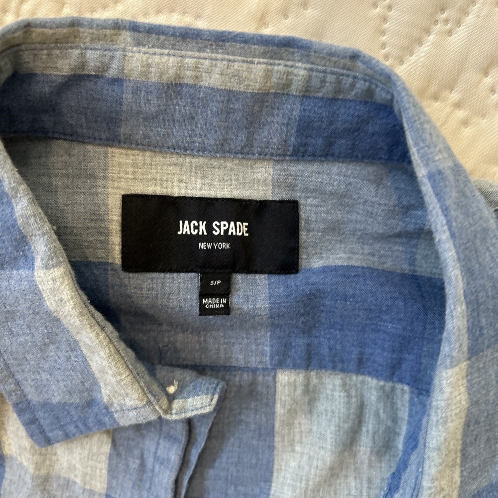 Jack Spade Men's Small Plaid Multicolor Button-Down Shirt Casual Lightweight - Picture 5 of 8